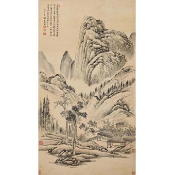 戴熙丁巳（1857）年作山清水秀立轴水墨纸本