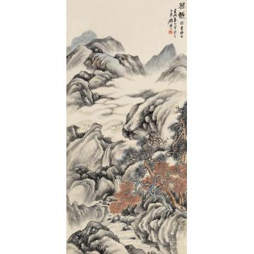 顾麟士壬戌（1923）年作琴趣图立轴设色纸本