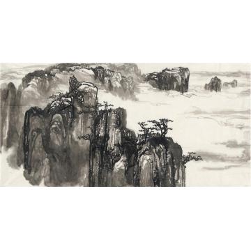 刘海粟松云万壑图画心水墨纸本