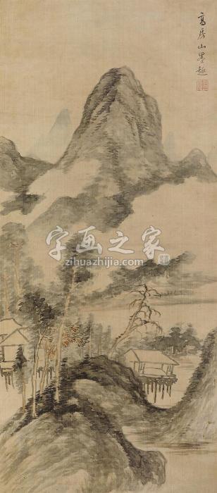 杨天璧山水立轴绢本字画之家