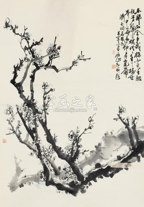 于希宁梅花立轴纸本字画之家