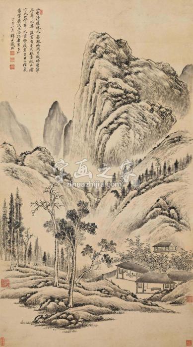 戴熙丁巳（1857）年作山清水秀立轴水墨纸本字画之家