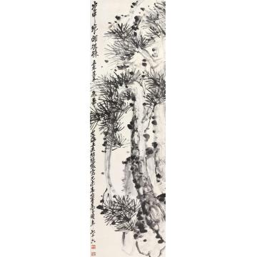 吴昌硕1920年作花卉立轴纸本水墨