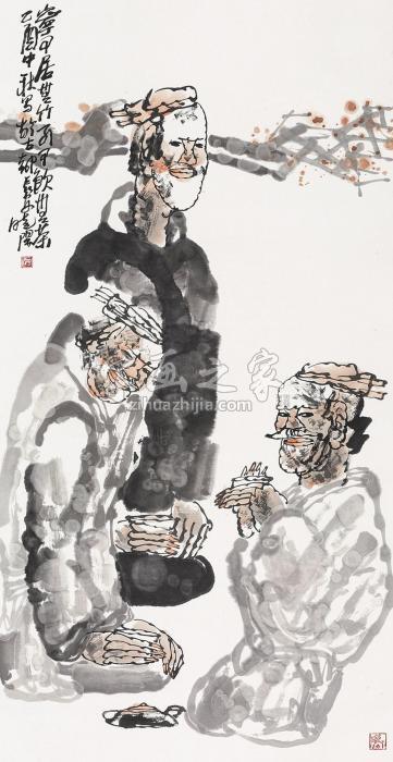 杨晓阳人物镜片设色纸本字画之家