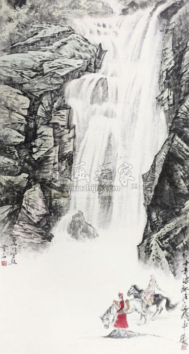 黄胄白雪石为山川写照立轴纸本设色字画之家