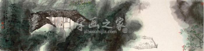 李义弘竹雨幽情水墨纸本字画之家