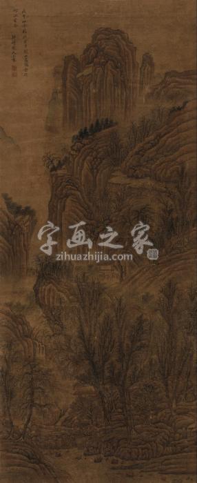 王翚（款）1668年作秋山高隐图立轴水墨纸本字画之家