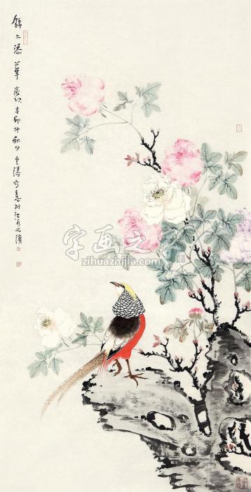 李云涛2011年作锦上添花镜片设色纸本字画之家