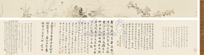 顾眉1651年作四清图纸本手卷字画之家