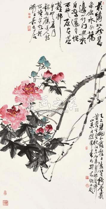 蒋频辛酉（2011年）作芙蓉立轴纸本字画之家