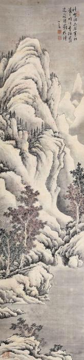 溥儒积雪满幽谷立轴绢本设色字画之家