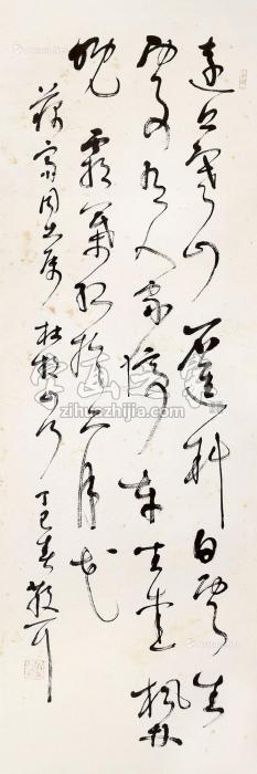 林散之书法立轴水墨纸本字画之家