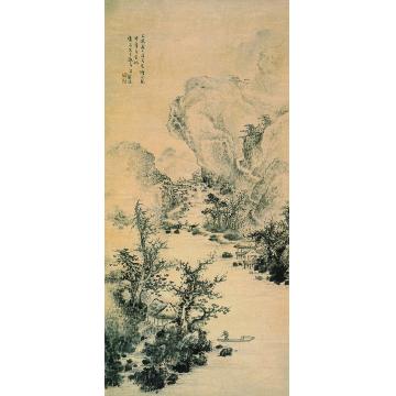 程邃1659年作仿巨然山水图立轴字画之家