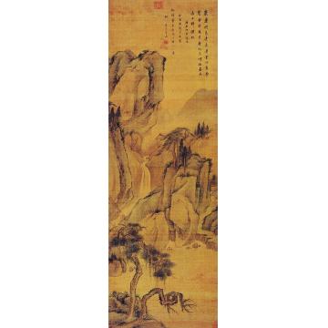 沈宗敬1700年作乔松响泉图立轴