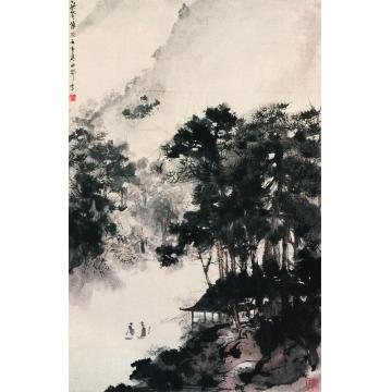 傅抱石1980年作山水立轴字画之家