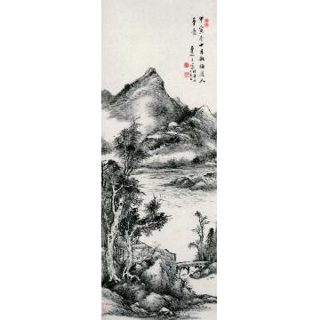 王宸甲寅（1794）年作山水图立轴