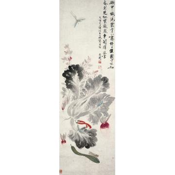 于非闇菜蔬草虫轴字画之家