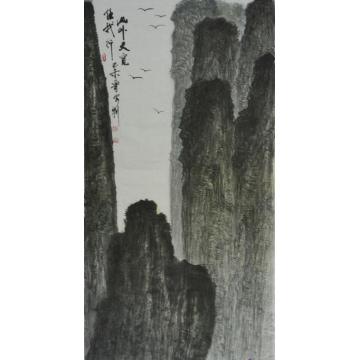 曾鲁安国画山水山外天宽任我行字画之家