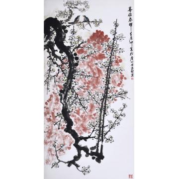 黄银松国画花鸟喜占春晖字画之家