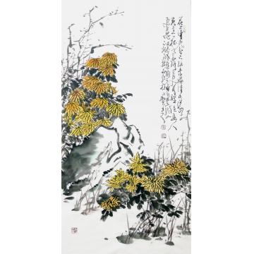 程永利国画花鸟菊石图字画之家