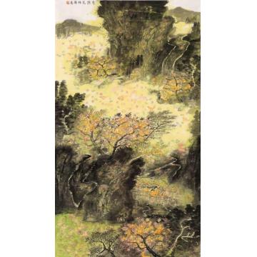 韩昊国画山水月照花林字画之家