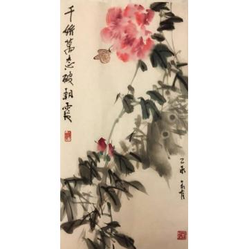 戴成有国画花鸟千娇万态破朝霞字画之家