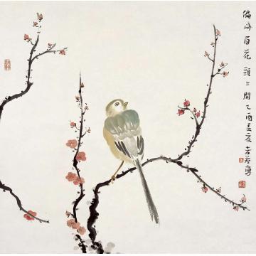 李孝萱国画花鸟偏向百花头上开字画之家