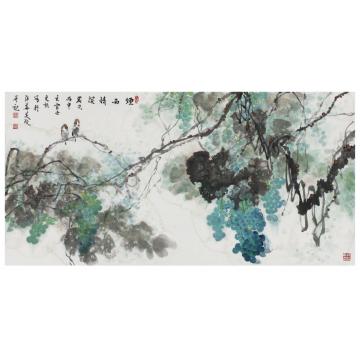 刘文顺国画花鸟烟雨情深字画之家