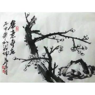 雪华冬国画花鸟无意争春字画之家