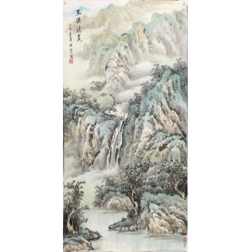 黄洪堂国画山水玉溪清夏字画之家