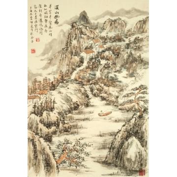 王仲良国画山水溪山幽居字画之家