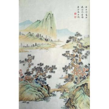 牛世超国画山水扁舟何处去字画之家