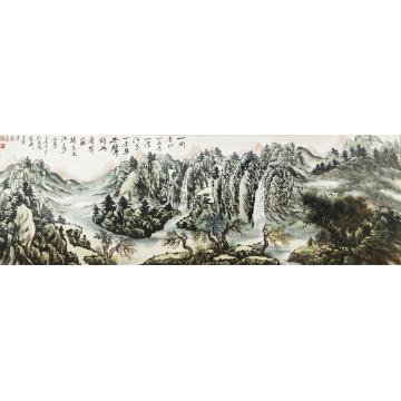 周盛发国画山水青山碧水字画之家